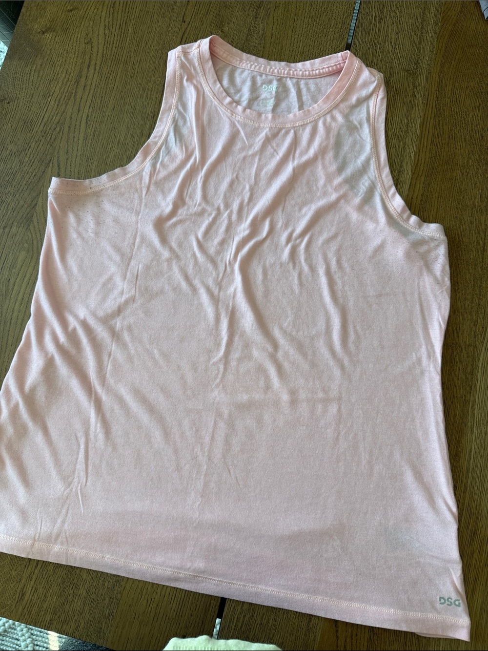 DSG Women's Pale Pink Racerback Tank Top